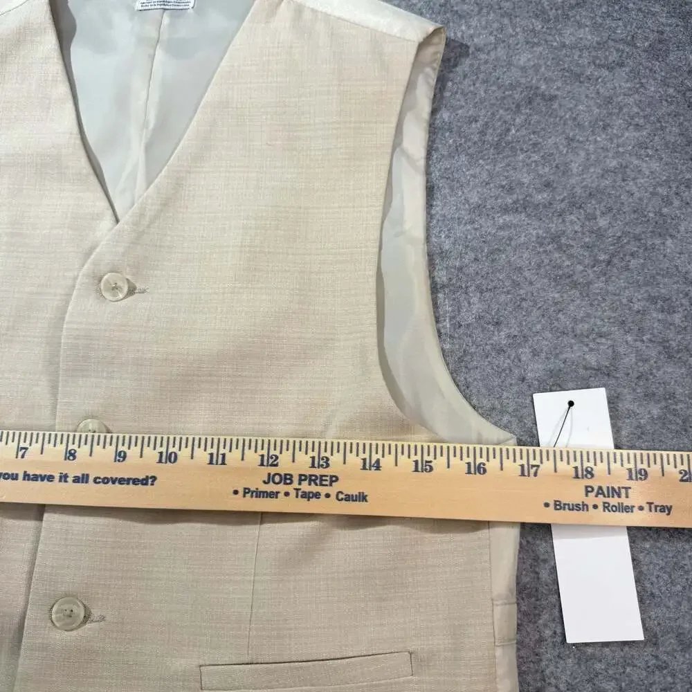 Calvin Klein Slim Fit Stretch 3-Piece Suit in Natural Linen